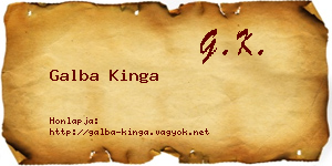 Galba Kinga névjegykártya