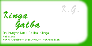 kinga galba business card